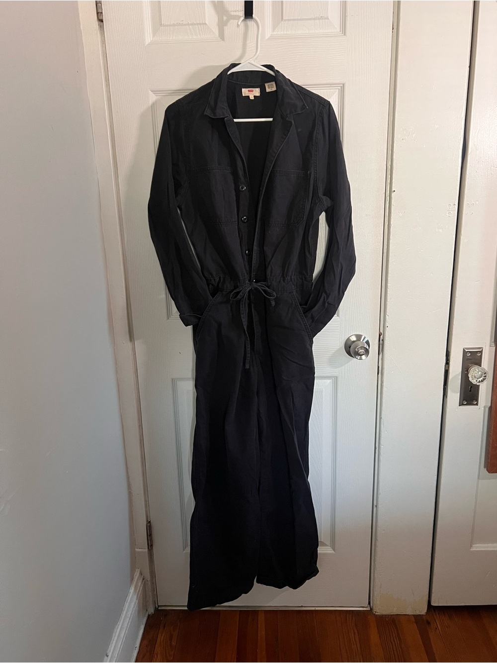 Levi’s Women’s Black Long Sleeve Utility Jumpsuit | 100% Cotton | Size Large